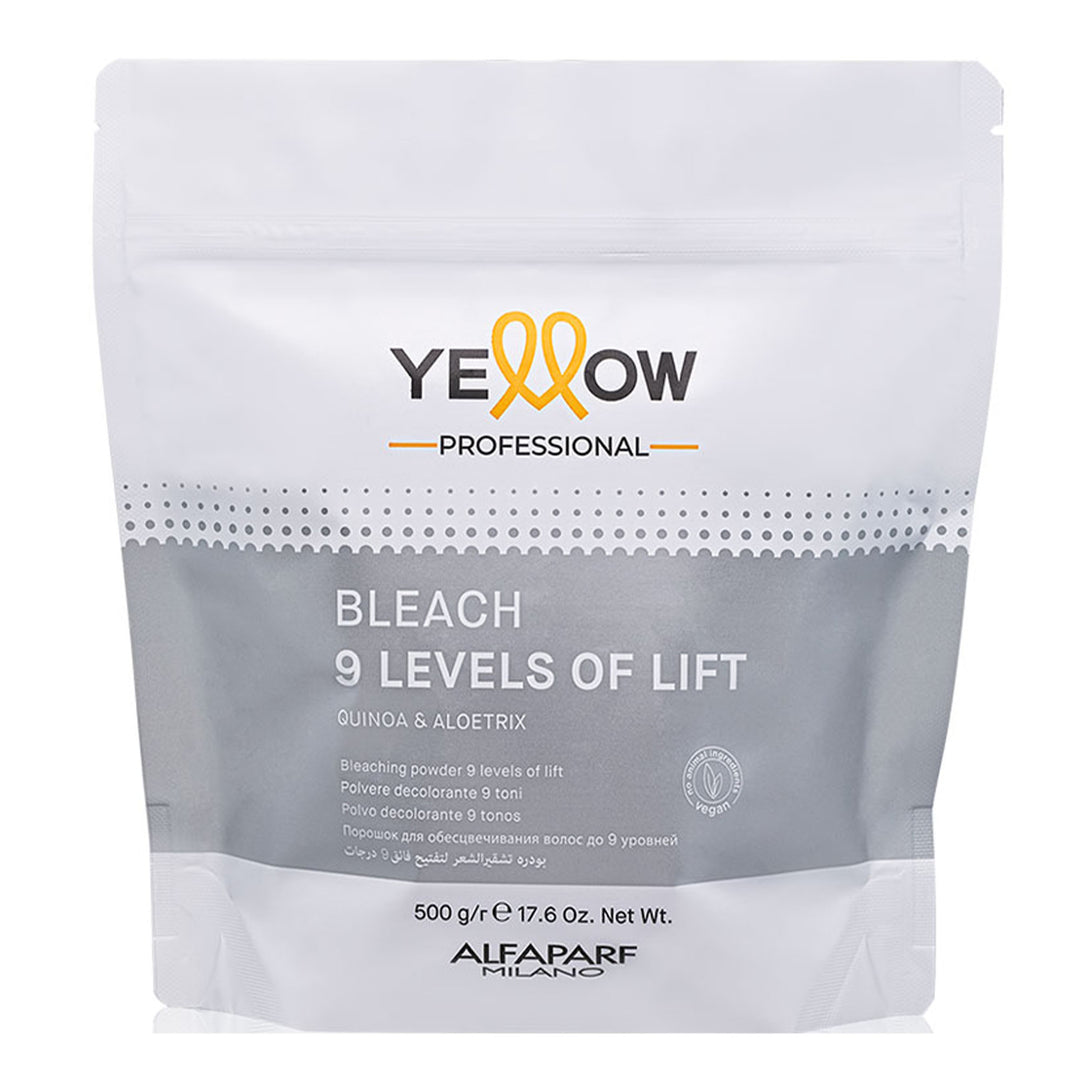 Yellow Bleach 9 Levels of Lift Polvo Decolorante 500g Yellow