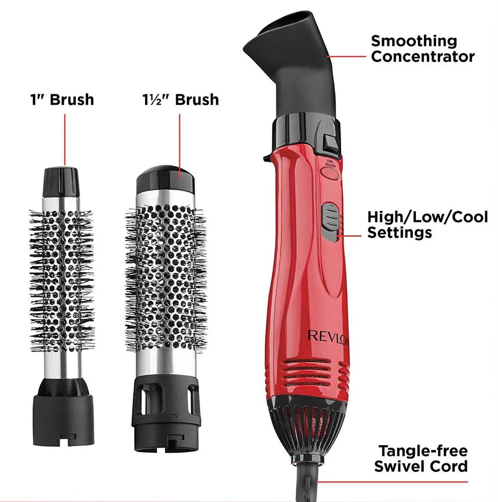 Revlon Hot Air Kit Cepillo Secador Volumizador Ion Ceramic Pro - Magic Mechas