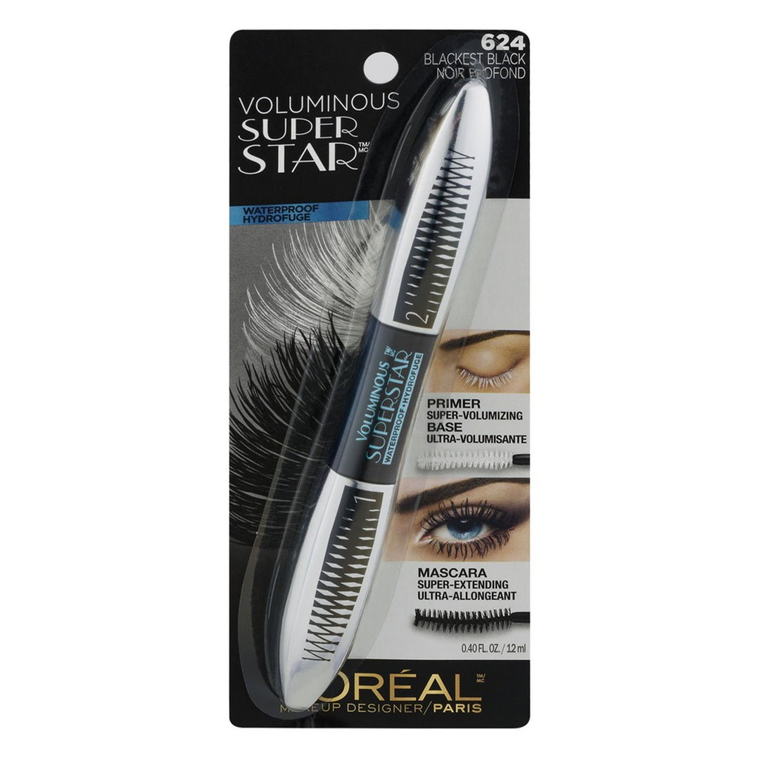 Loreal Voluminous Super Star Pestañina 624 Blackest Black Loreal Paris