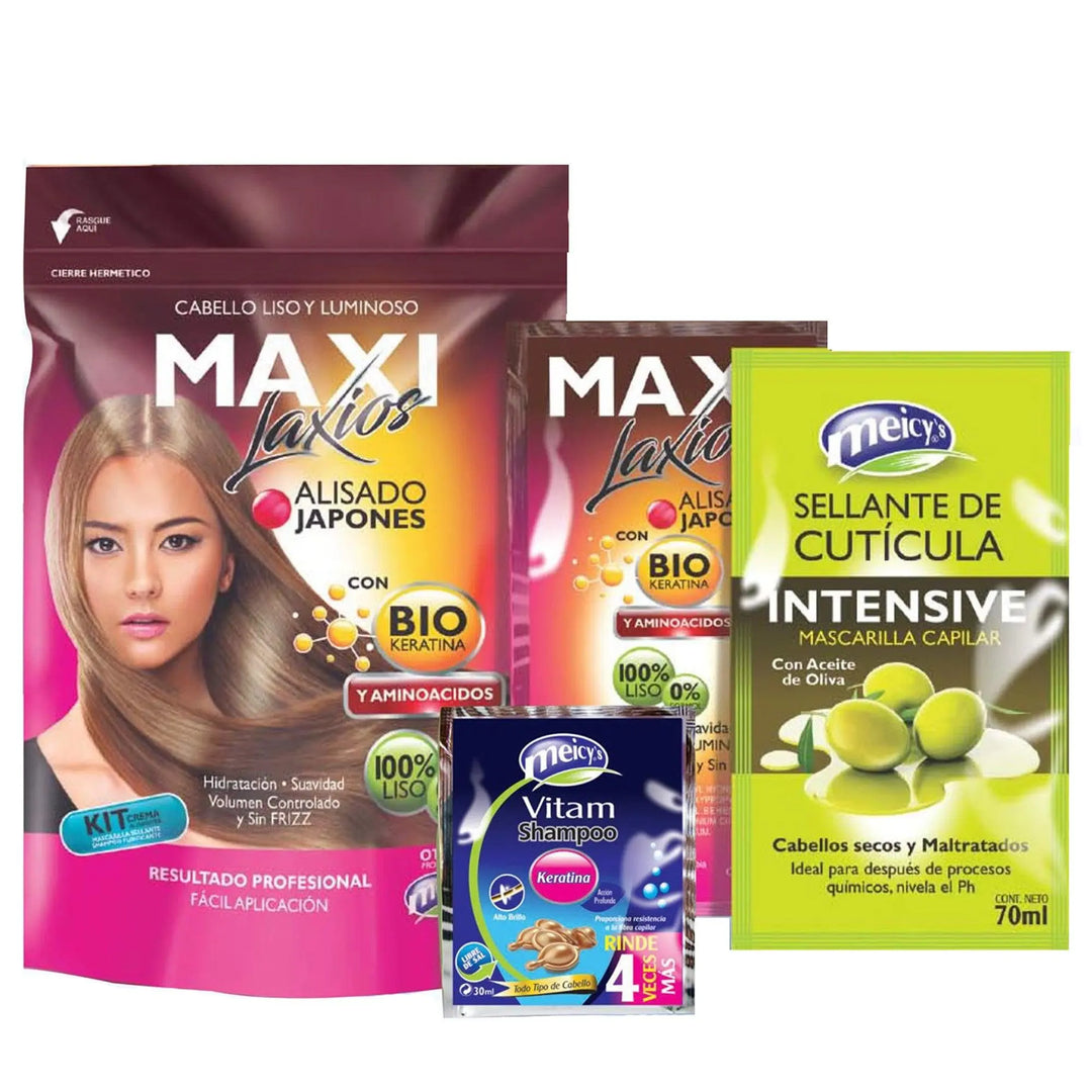 Kit Maxi Laxios Alisado japones 210ml - Magic Mechas