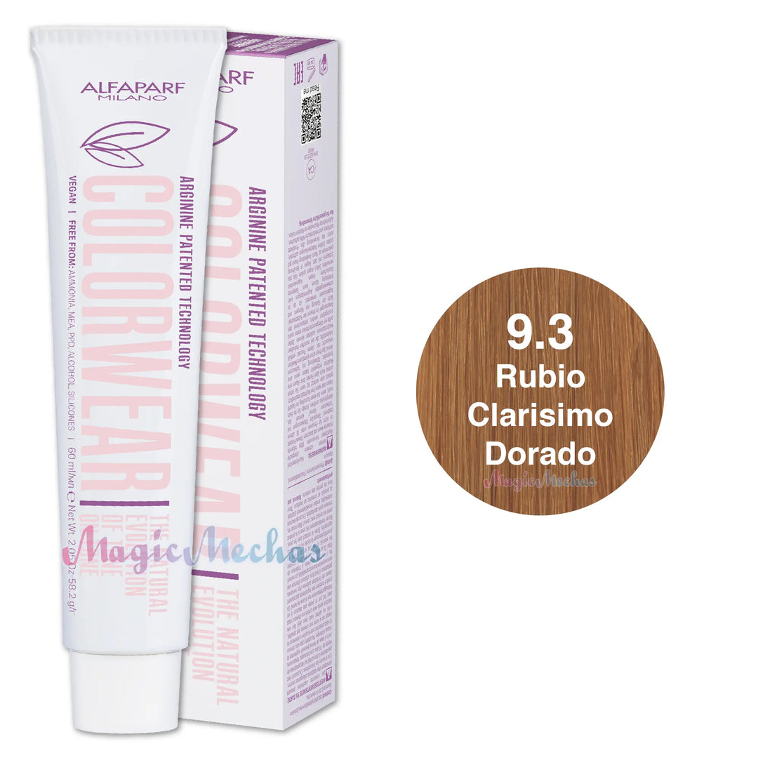 Alfaparf Colorwear Tintes Tono Sobre Tono # 9.3 Rubio Clarisimo Dorado Alfaparf