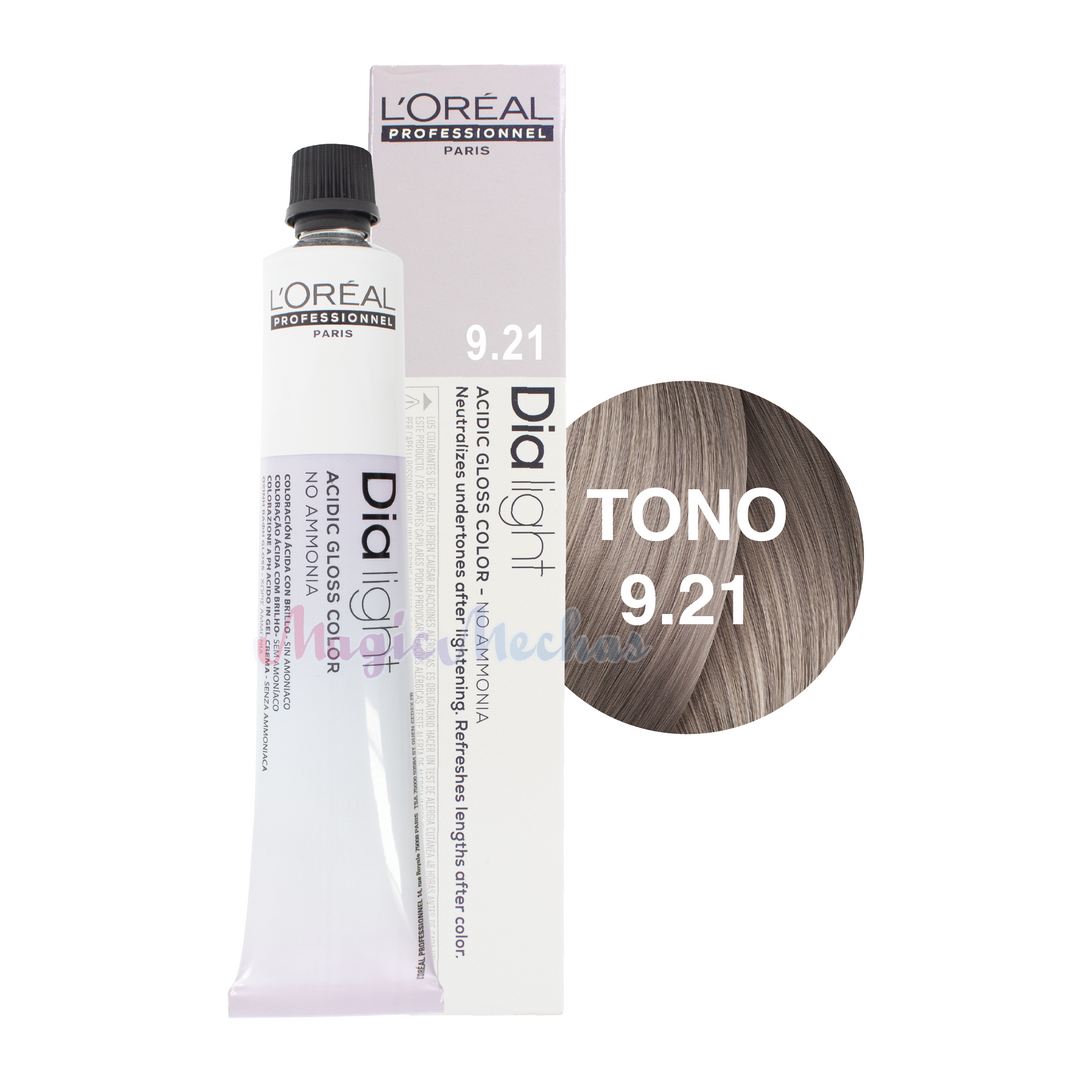 Loreal Dia Light Tinte Tono 9.21 Rubio Muy Irisado Ceniza 50ml. Loreal Profesional
