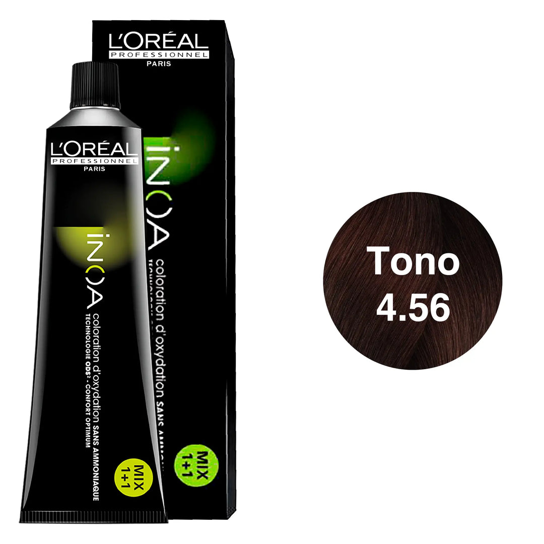Tinte Inoa Tono 4.56 Castaño Caoba Rojizo 60ml Loreal Profesional