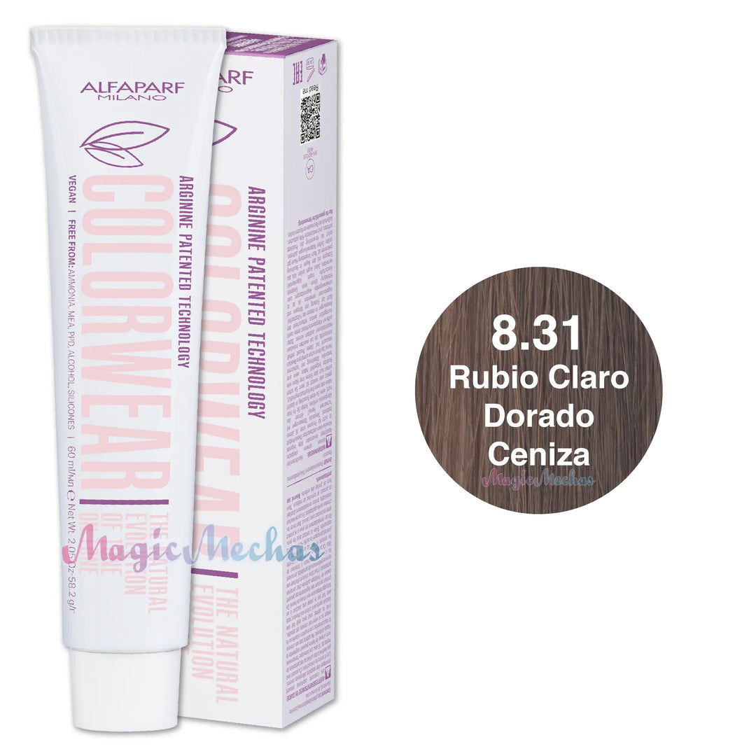 Alfaparf Colorwear Tintes Tono Sobre Tono # 8.31 Rubio Claro Dorado Ceniza Alfaparf