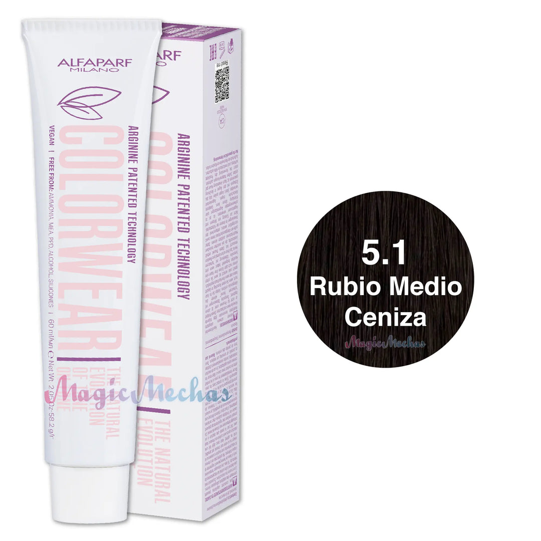 Alfaparf Colorwear Tintes Tono Sobre Tono # 5.1 Castaño Claro Cenizo Alfaparf