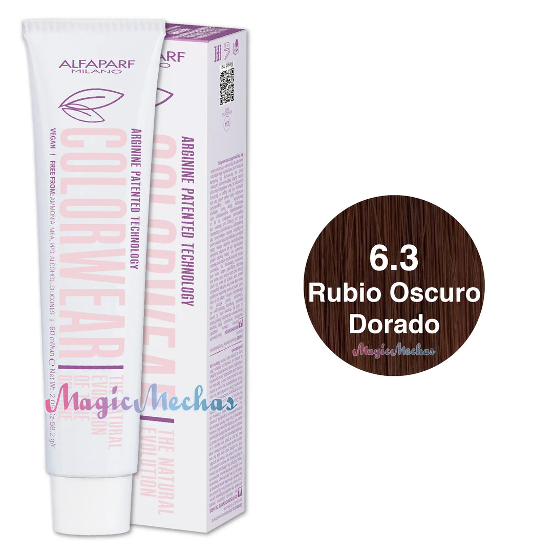 Alfaparf Colorwear Tintes Tono Sobre Tono # 6.3 Rubio Oscuro Dorado Alfaparf