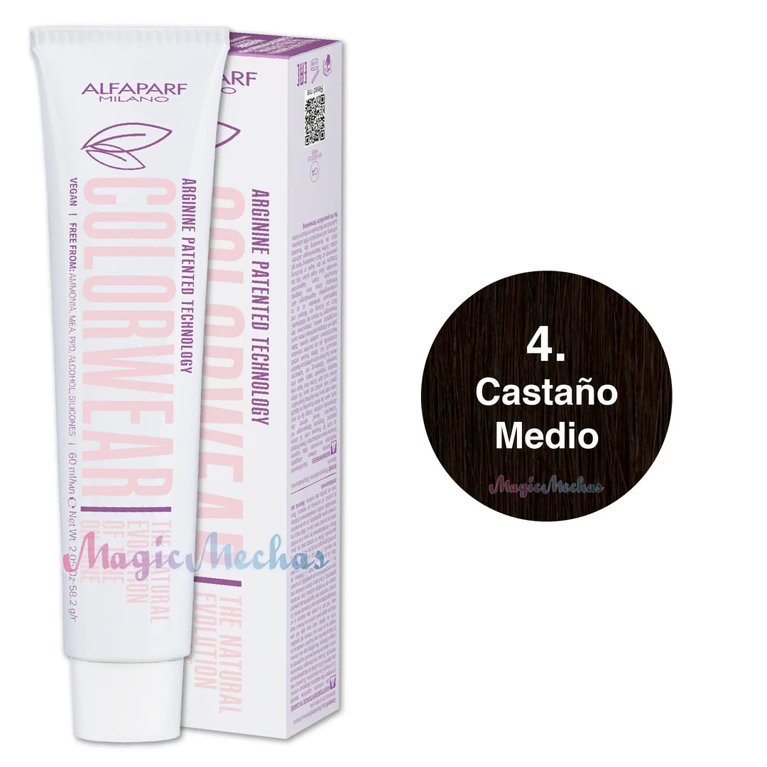 Alfaparf Colorwear Tintes Tono Sobre Tono # 4 Castaño Medio Alfaparf