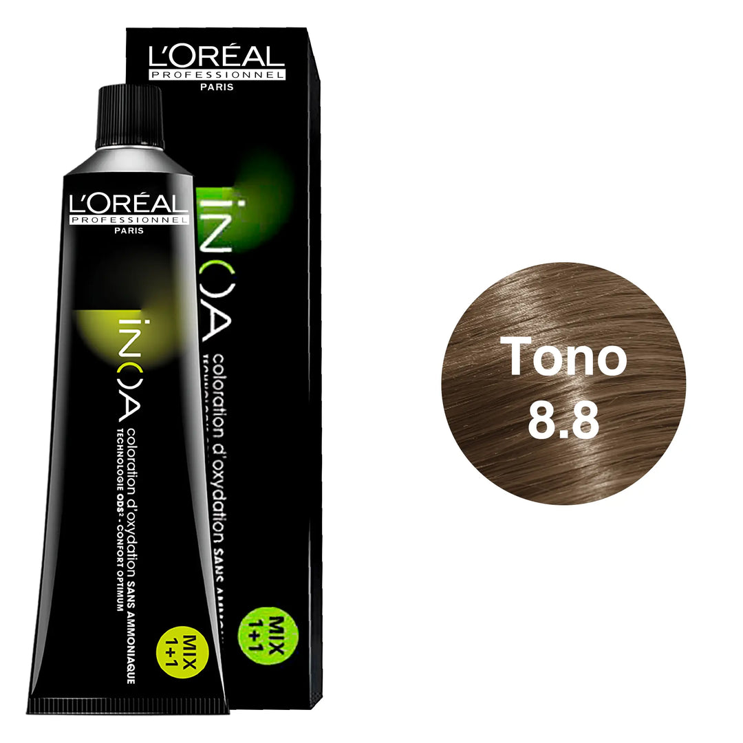 Tinte Inoa Tono 8.8 Rubio Claro Moka 60ml Loreal Profesional