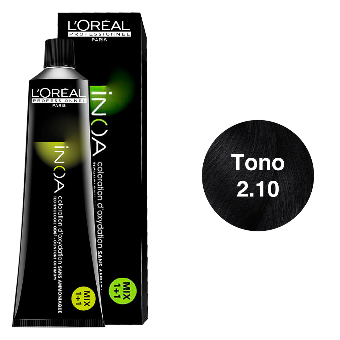 Tinte INOA Tono 2.10 Moreno Oscuro Ceniza Intenso 60ml Loreal Profesional