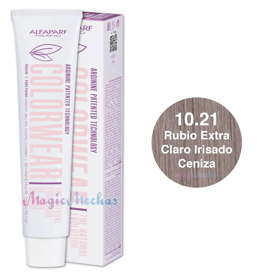 Alfaparf Colorwear Tintes Tono Sobre Tono # 10.21 Rubio Extra-Claro Irisado Ceniza Alfaparf