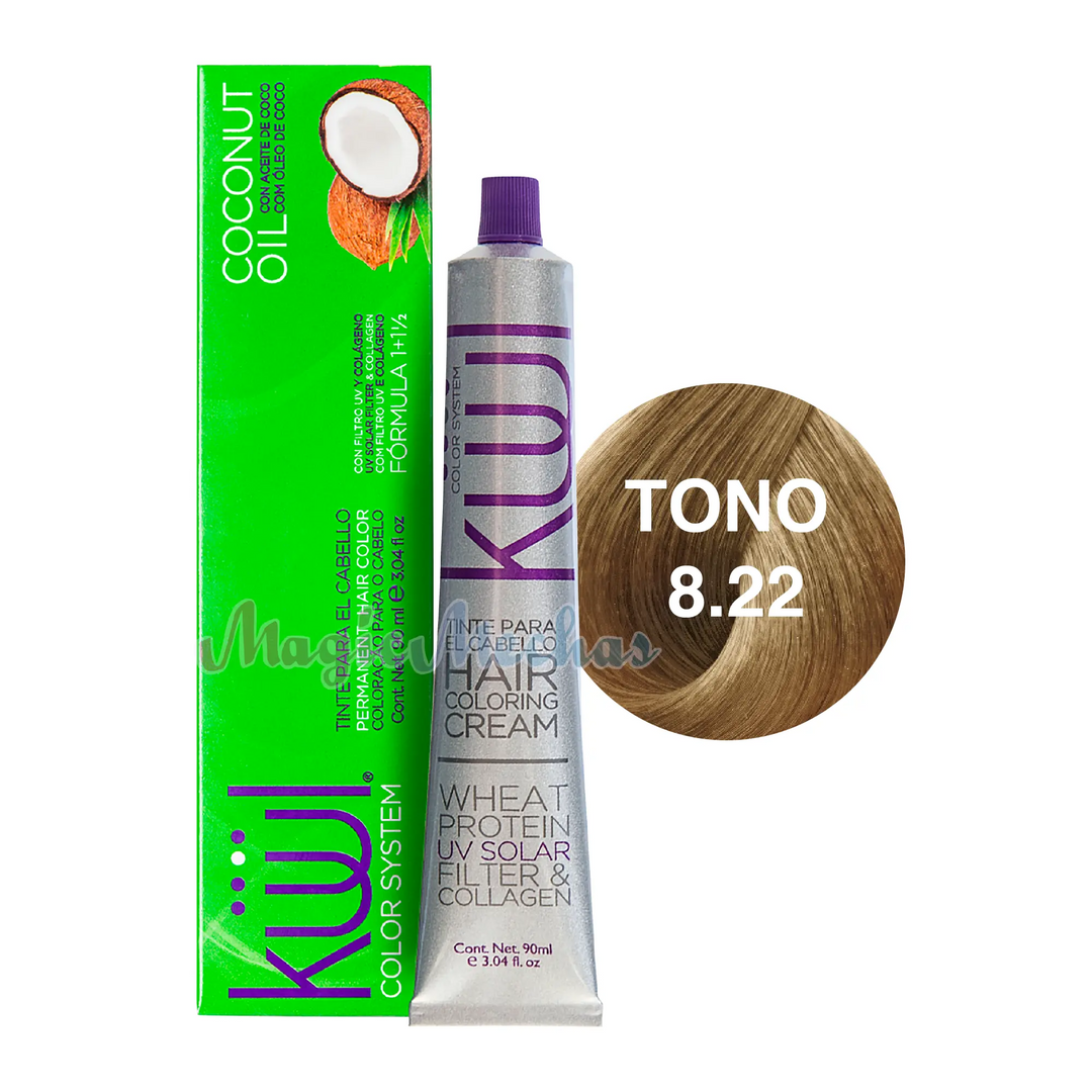 Tinte Kuul 8.22 Rubio Claro Nacarado Intenso 90ml Kuul