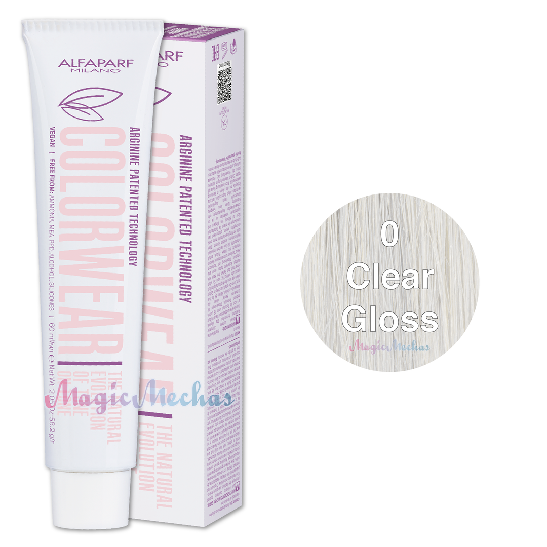 Alfaparf Colorwear Tintes Tono Sobre Tono # 0 Clear Gloss 60mL. Alfaparf