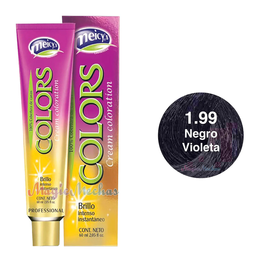 Meicys Tinte Colors Permanente 1.99 Negro Violeta 60mL Meicys