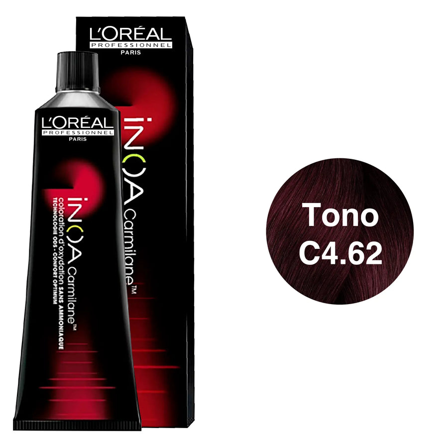 Tinte Inoa Tono C4.62 Castaño Rojizo Irisado 60ml Loreal Profesional