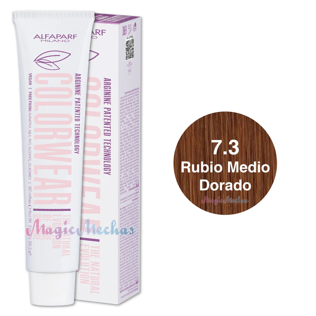 Alfaparf Colorwear Tintes Tono Sobre Tono # 7.3 Rubio Medio Dorado Alfaparf