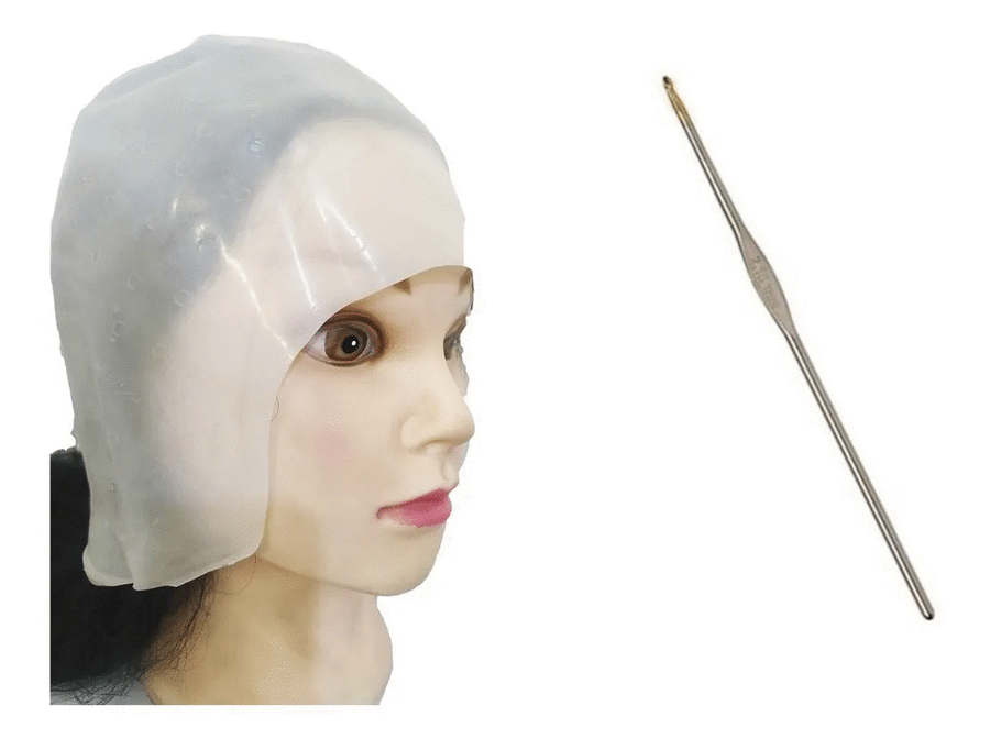 Kit Gorro De Silicón Para Mechas + Aguja - Magic Mechas