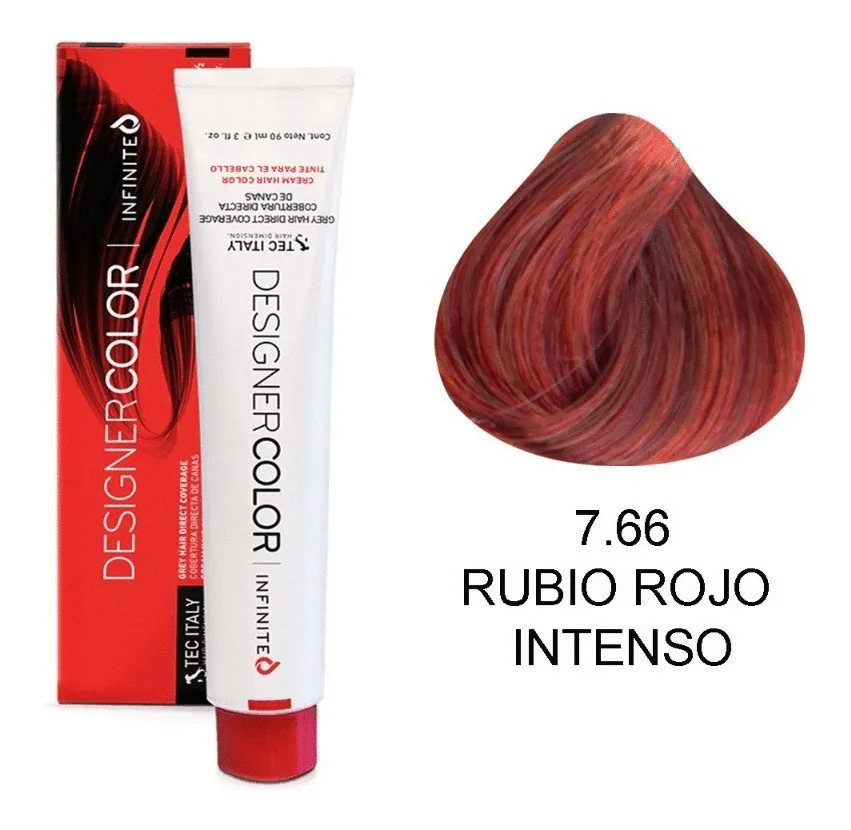 Tec Italy Tintes  Rojo 7-66 Rubio Intenso de 90ml. - Magic Mechas