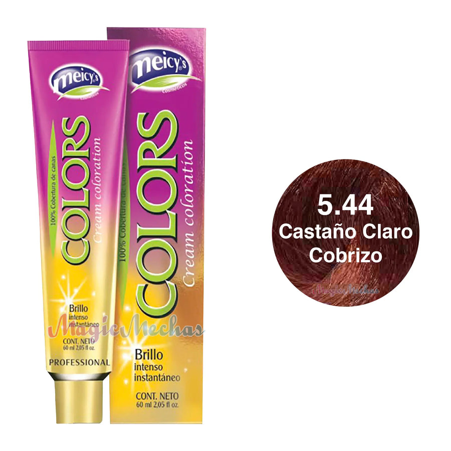 Meicys Tinte Colors Permanente 5.44 Castaño Claro Cobrizo 60mL Meicys