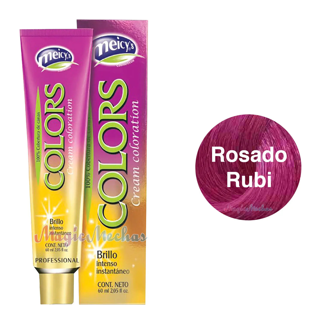 Meicys Tinte Colors Permanente Rosado Rubi 60mL Meicys