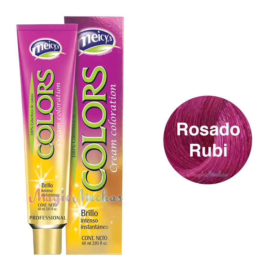 Meicys Tinte Colors Permanente Rosado Rubi 60mL Meicys