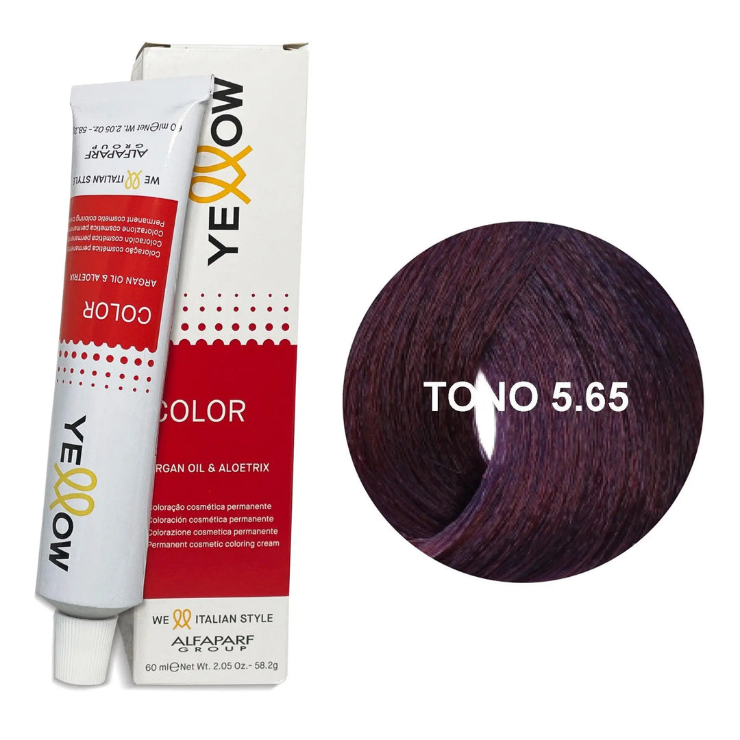 Yellow Tono 5.65 Castaño Claro Rojo Caoba 60mL - Magic Mechas
