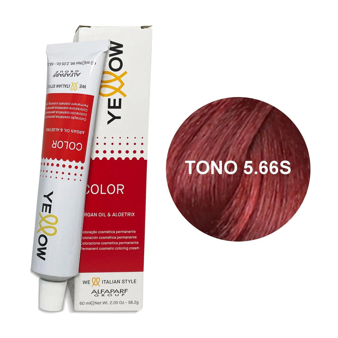 Yellow Tono 5.66S Castaño Claro Rojo Super Intenso 60mL - Magic Mechas