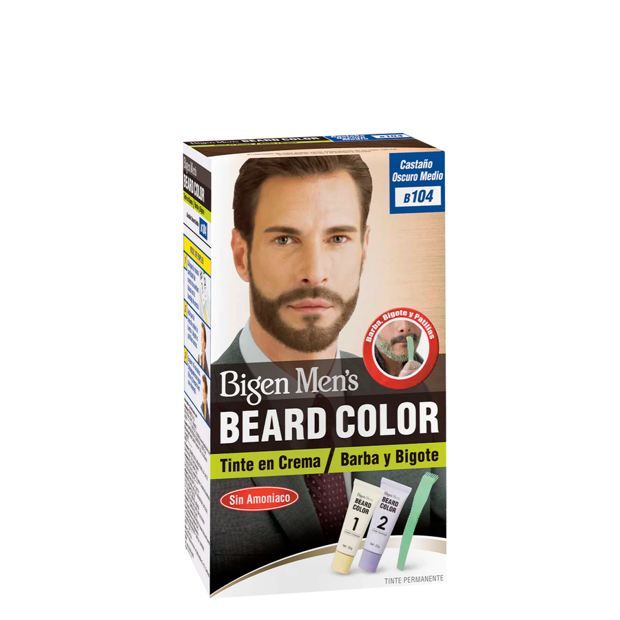 Tinte Bigen Mens Beard Color B104 Castaño Oscuro Medio Bigen