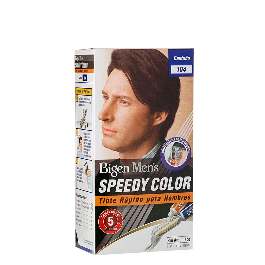 Tinte Bigen Mens Speedy Color 104 Castaño Oscuro Medio Bigen