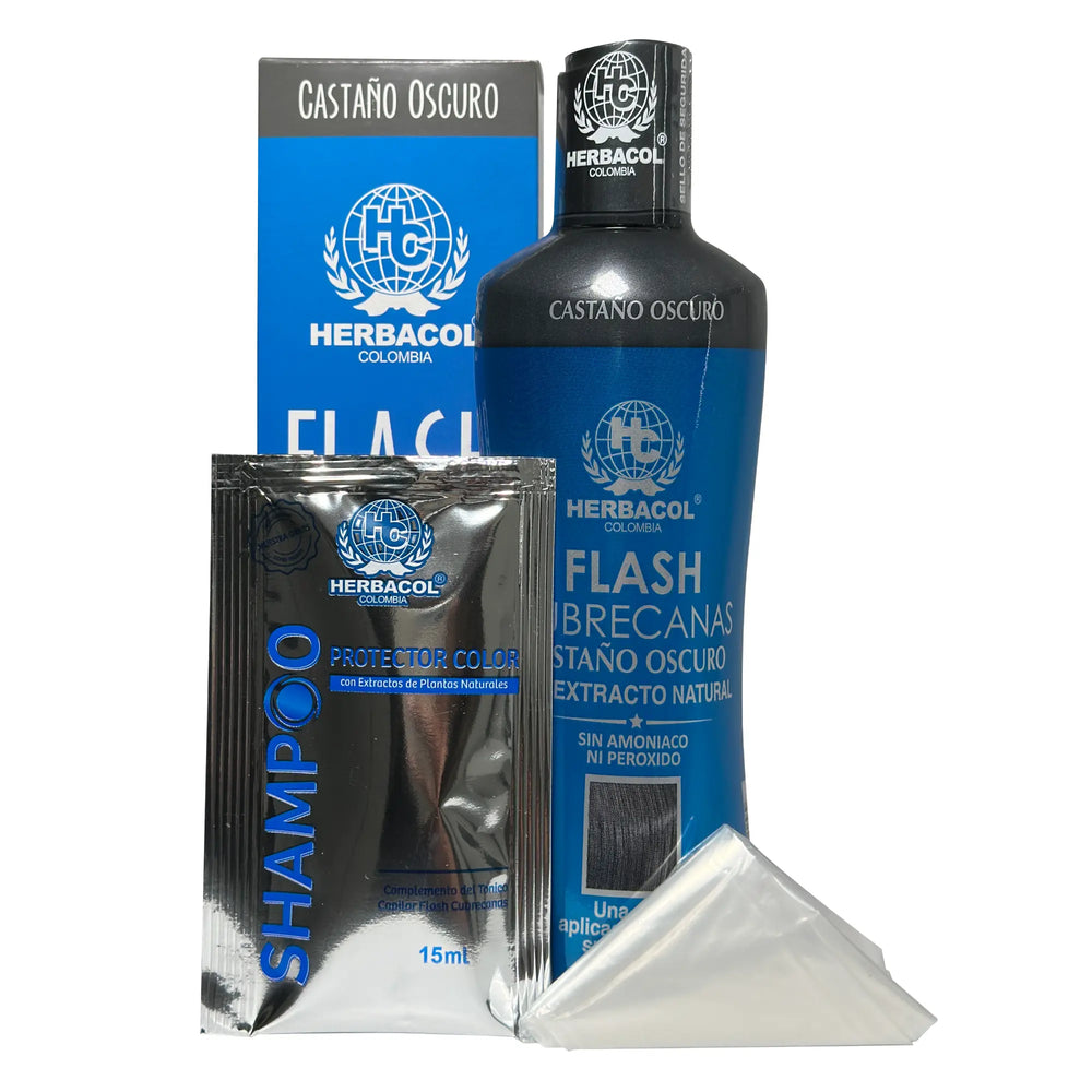 Herbacol Flash Cubrecanas Castaño Oscuro 240mL Herbacol