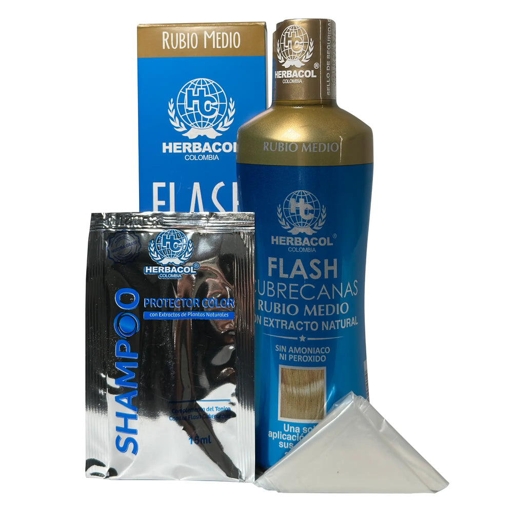 Herbacol Flash Cubrecanas Rubio Medio 240mL Herbacol