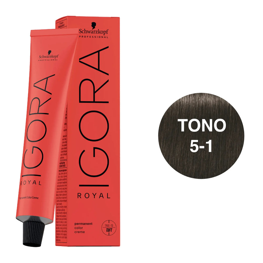 Igora Royal Tono 5-1 Castaño Claro Ceniza 60mL - Magic Mechas