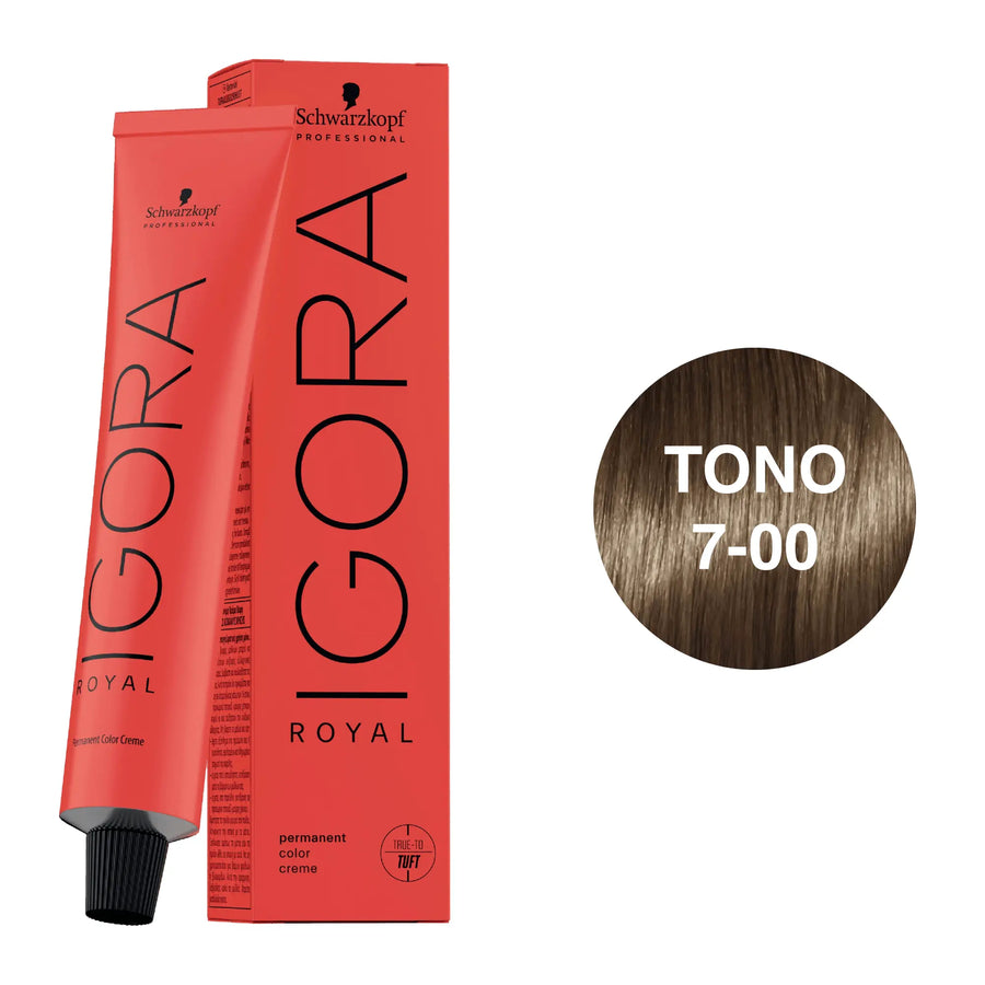 Igora Royal Tono 7-00 Rubio Medio Natural Intenso 60mL - Magic Mechas