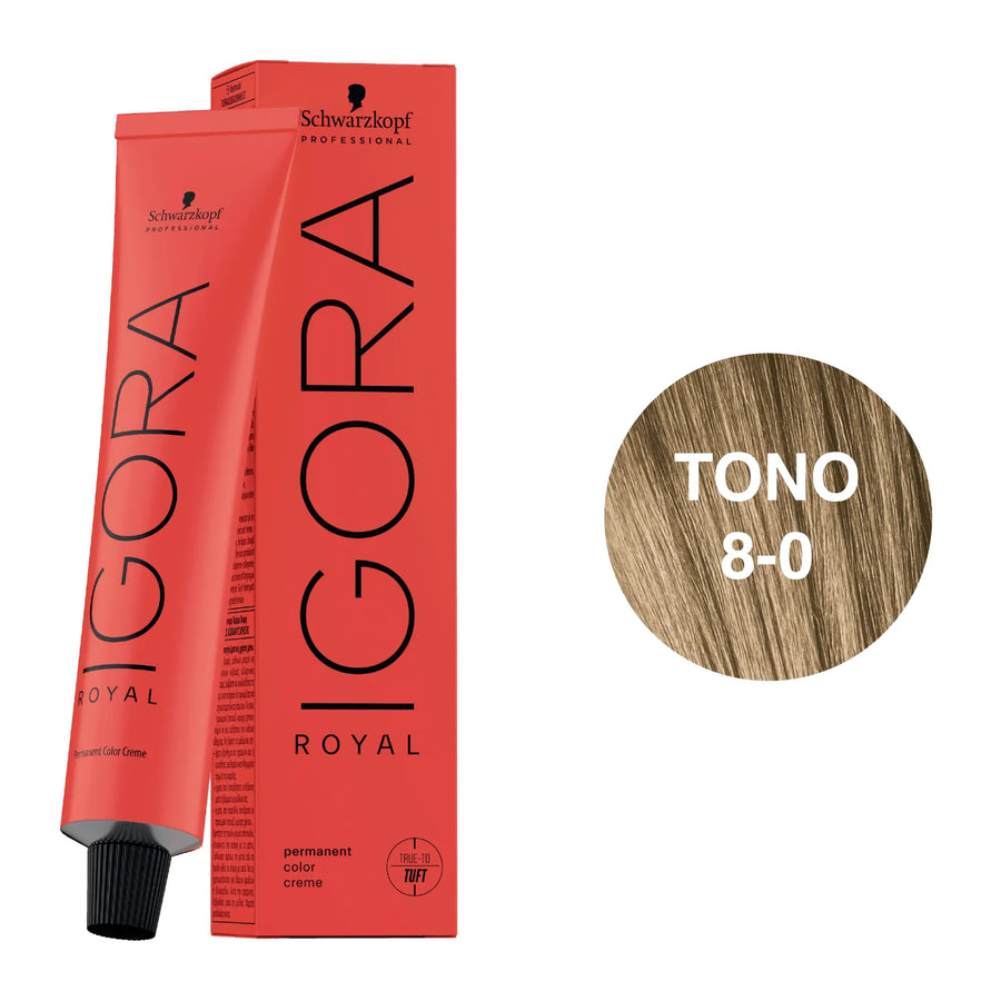 Igora Royal Tono 8-0 Rubio Claro Natural 60mL - Magic Mechas