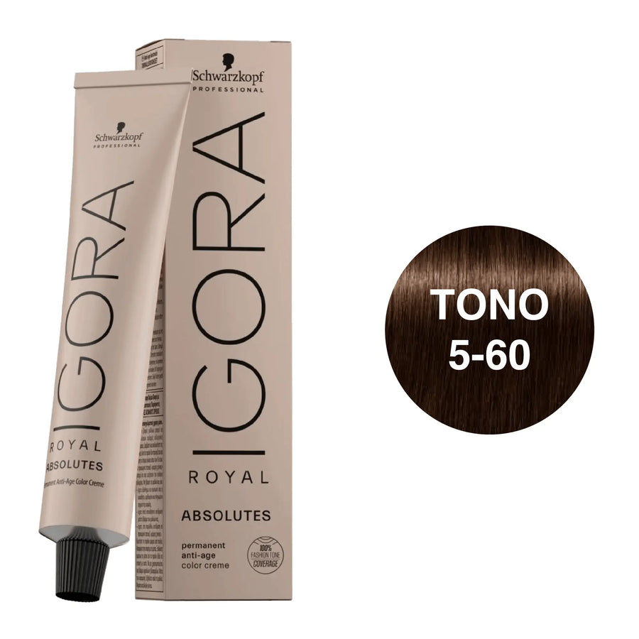Igora Royal Absolutes Tono 5-60 Castaño Claro Marrón Natural 60mL - Magic Mechas