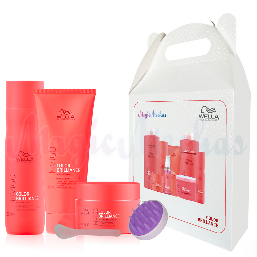 Kit1 Wella Color Brilliance Shampoo + Acondicionador + Mascarilla Wella
