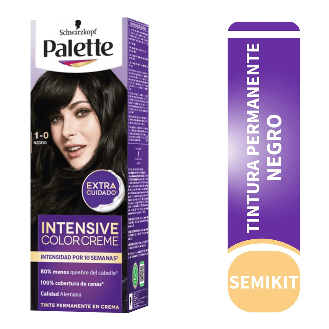Palette Intensive Color Creme Permanente 1-0 Negro - Magic Mechas