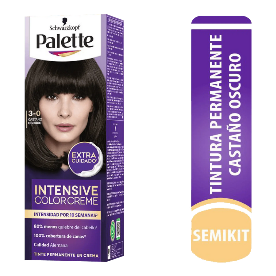 Palette Intensive Color Creme Permanente 3-0 Castaño Oscuro - Magic Mechas
