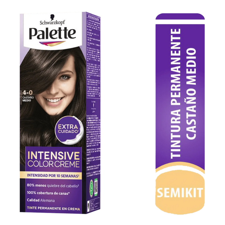 Palette Intensive Color Creme Permanente 4-0 Castaño Medio - Magic Mechas