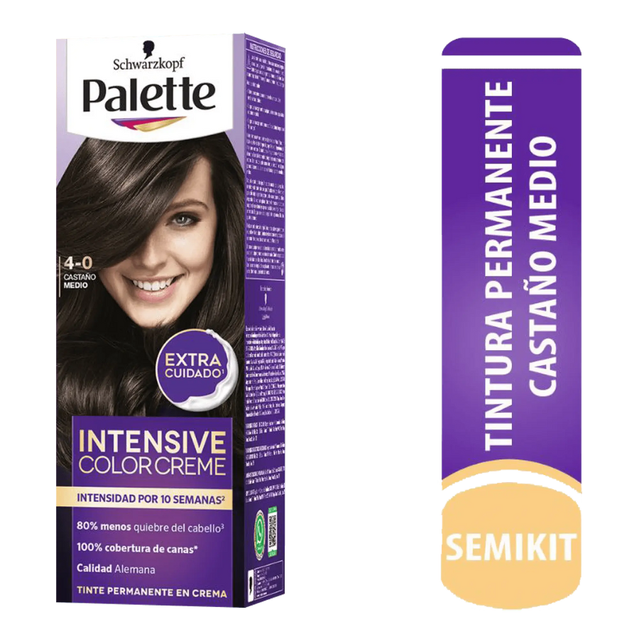 Palette Intensive Color Creme Permanente 4-0 Castaño Medio - Magic Mechas