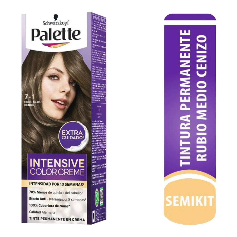 Palette Intensive Color Creme Permanente 7-1 Rubio Medio Cenizo - Magic Mechas