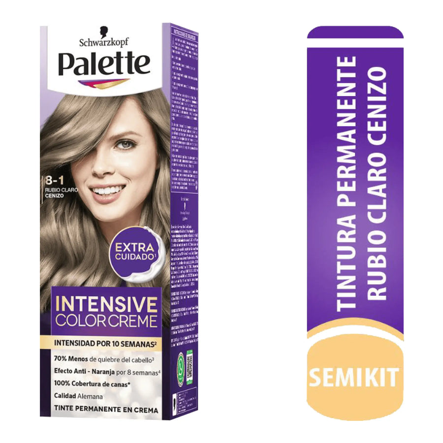 Palette Intensive Color Creme Permanente 8-1 Rubio Claro Cenizo - Magic Mechas