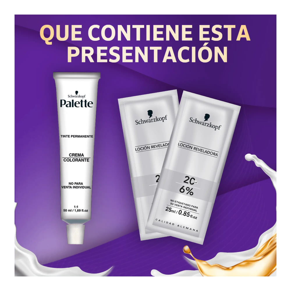 Palette Intensive Color Creme Permanente 4-88 Castaño Rojizo - Magic Mechas