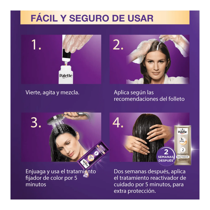 Palette Intensive Color Creme Permanente 4-0 Castaño Medio - Magic Mechas