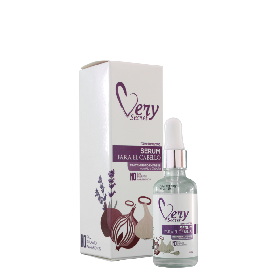 Very Secret Termoprotector Serum Para el Cabello Con Ajo y Cebolla 50ml Very Secret