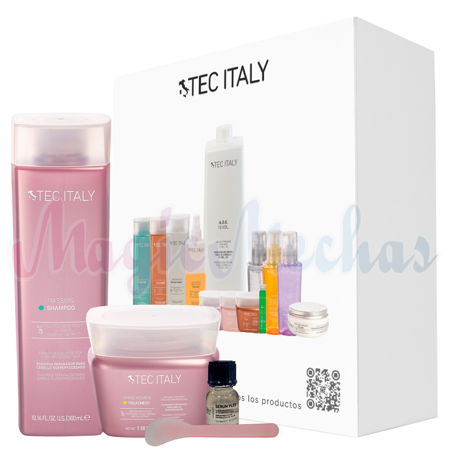 Kit Tec Italy Shampoo Massimo + Mascarilla + Obsequio. Tec Italy