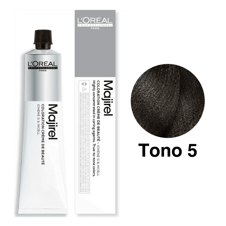 Tinte Majirel Tono 5 Castaño Claro 50mL - Magic Mechas