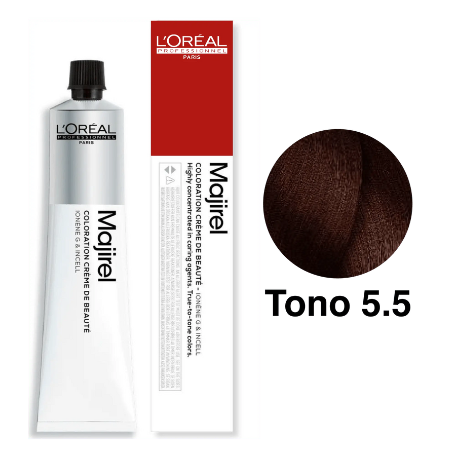 Tinte Majirel Tono 5.5 Castaño Claro Caoba 50mL - Magic Mechas