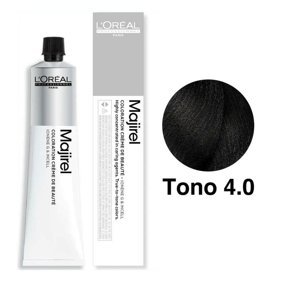 Tinte Majirel Tono 4.0 Castaño Profundo 50mL - Magic Mechas