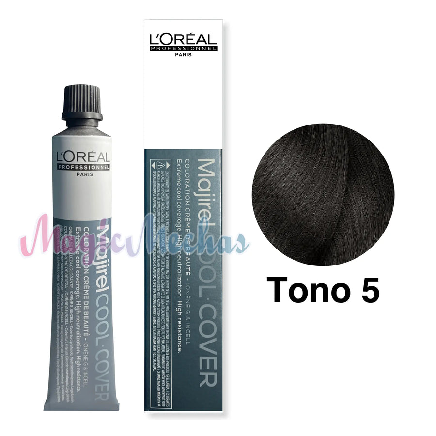 Tinte Majirel Tono 5 Cool Cover Castaño Claro 50mL - Magic Mechas
