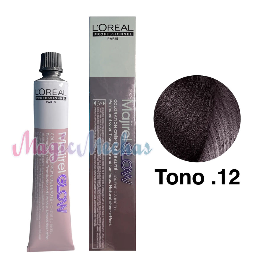 Tintes Majirel Tono .12 Glow Irisado Ceniza 50mL - Magic Mechas